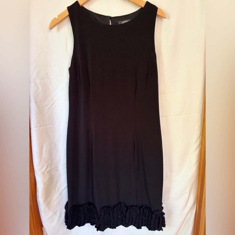 Black Mini Dress with Ruffle Hem